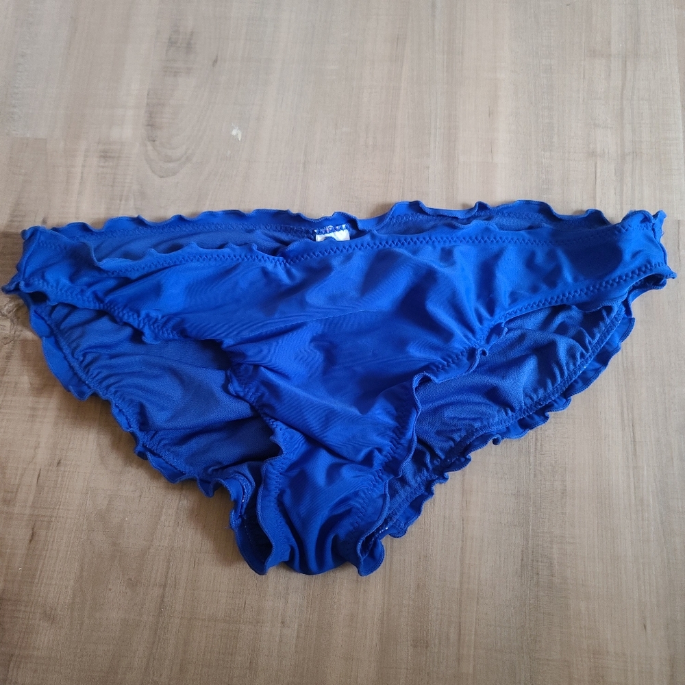 Blue Scrunchy Bikini Bottoms